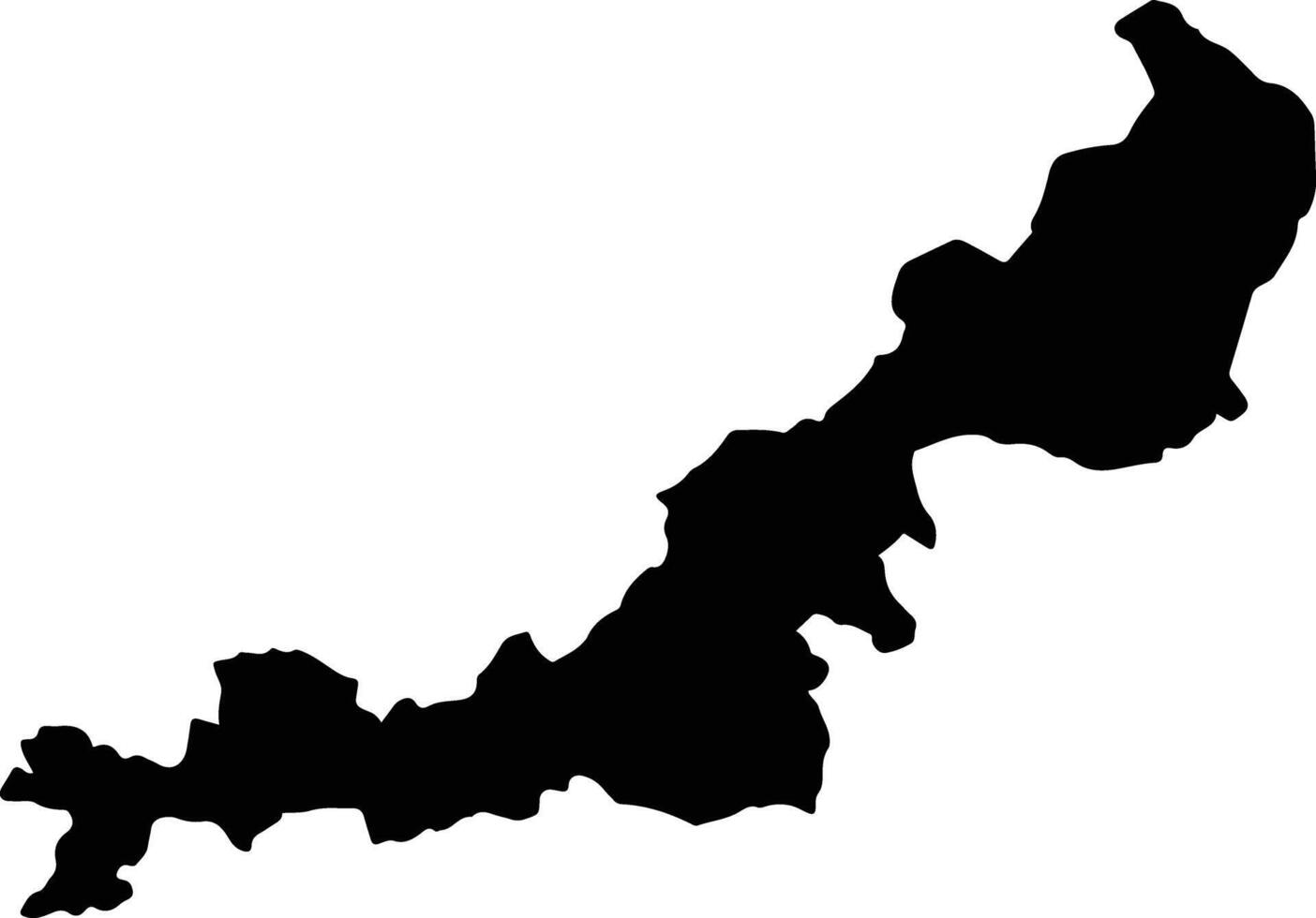 Zacapala Mexico silhouette map vector