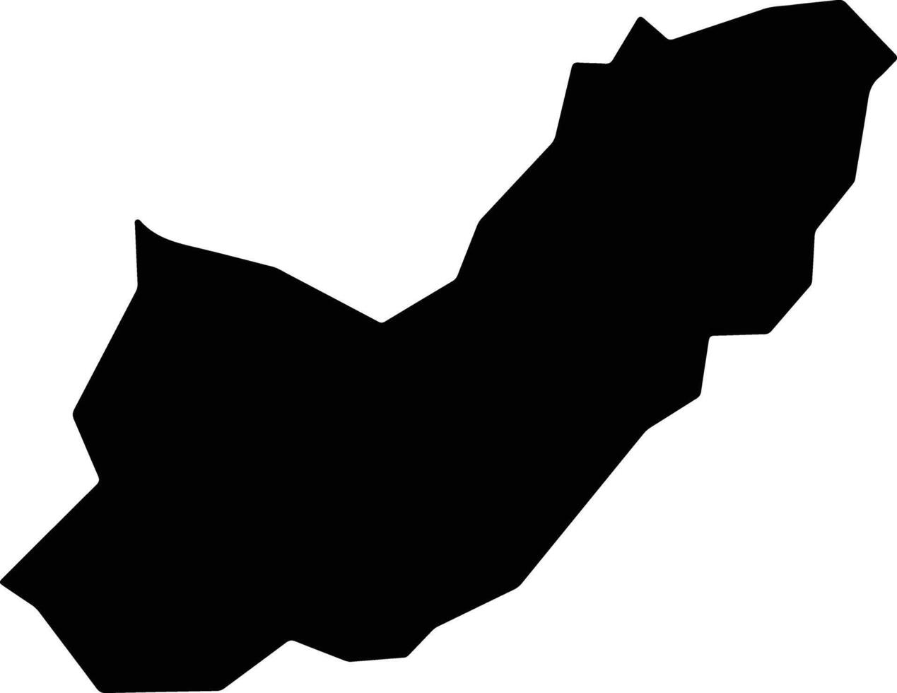 Zadran Afghanistan silhouette map vector