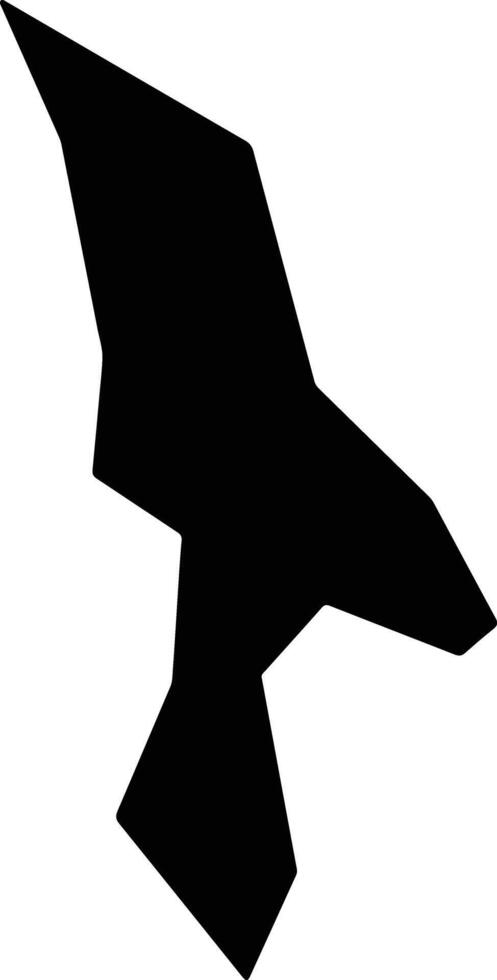 Zagnanado Benin silhouette map vector