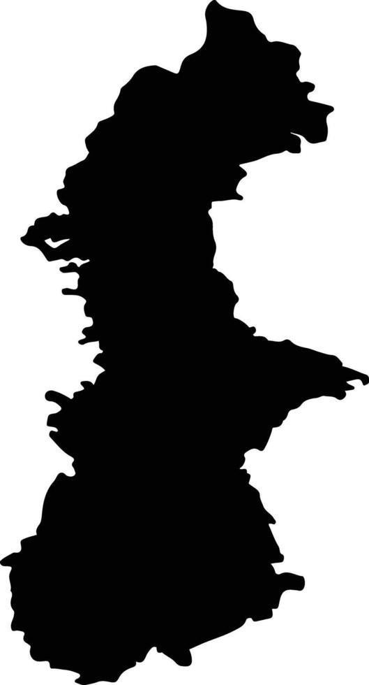 ZAGRA Romania silhouette map vector