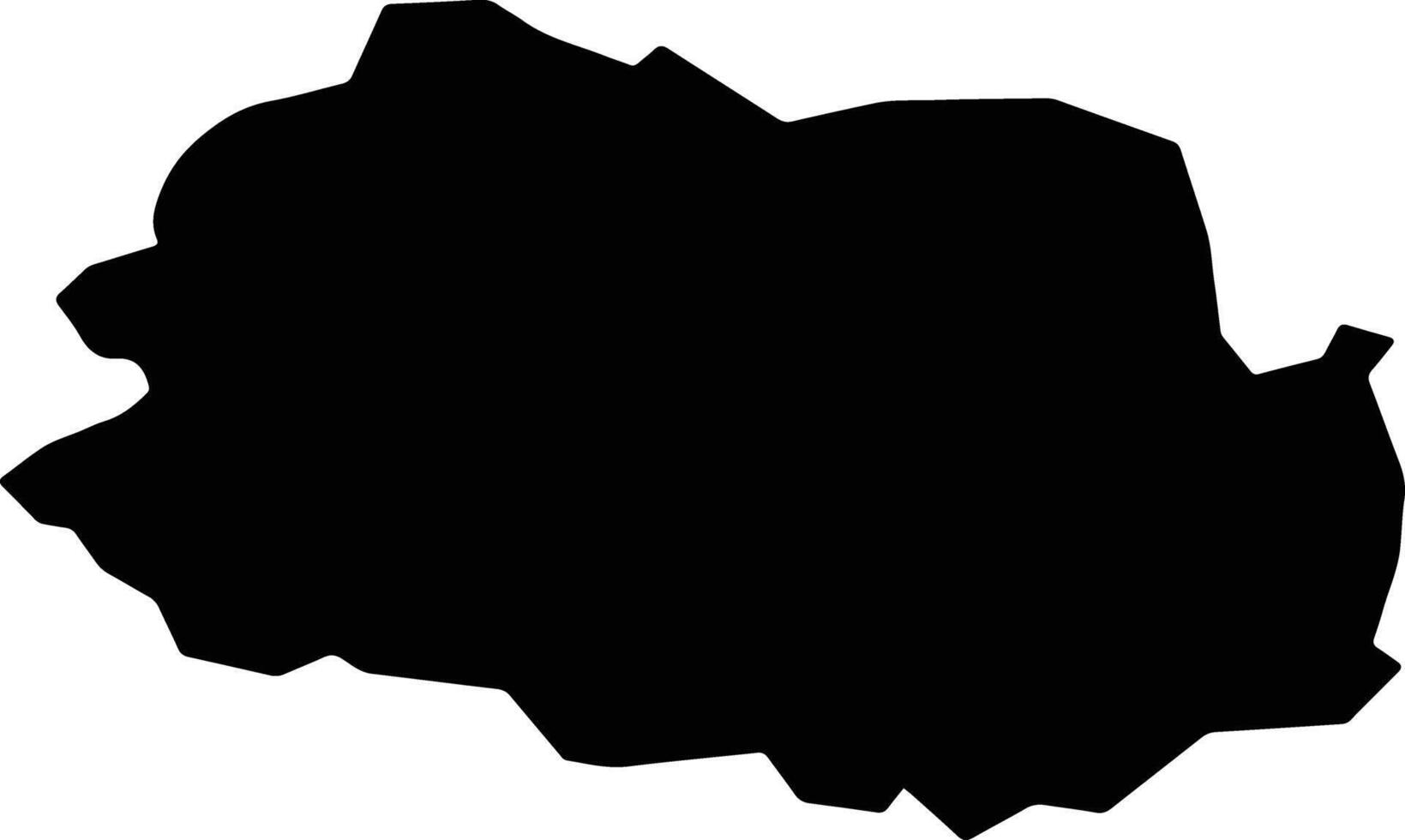 Zagubica Municipality Serbia silhouette map vector