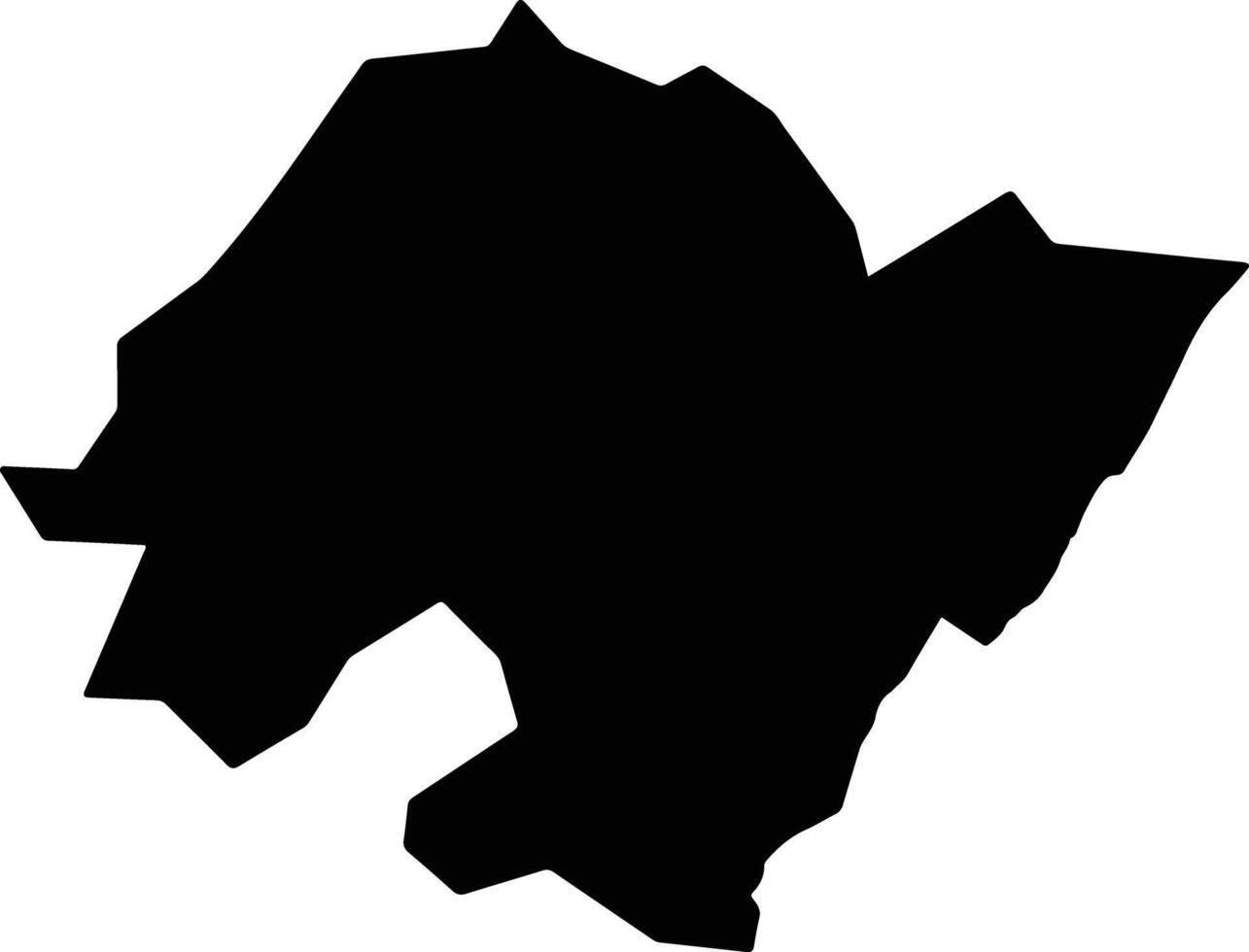 Zahle Lebanon silhouette map vector