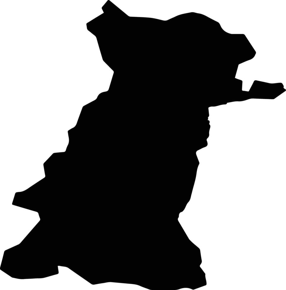 Zajecar City Serbia silhouette map vector