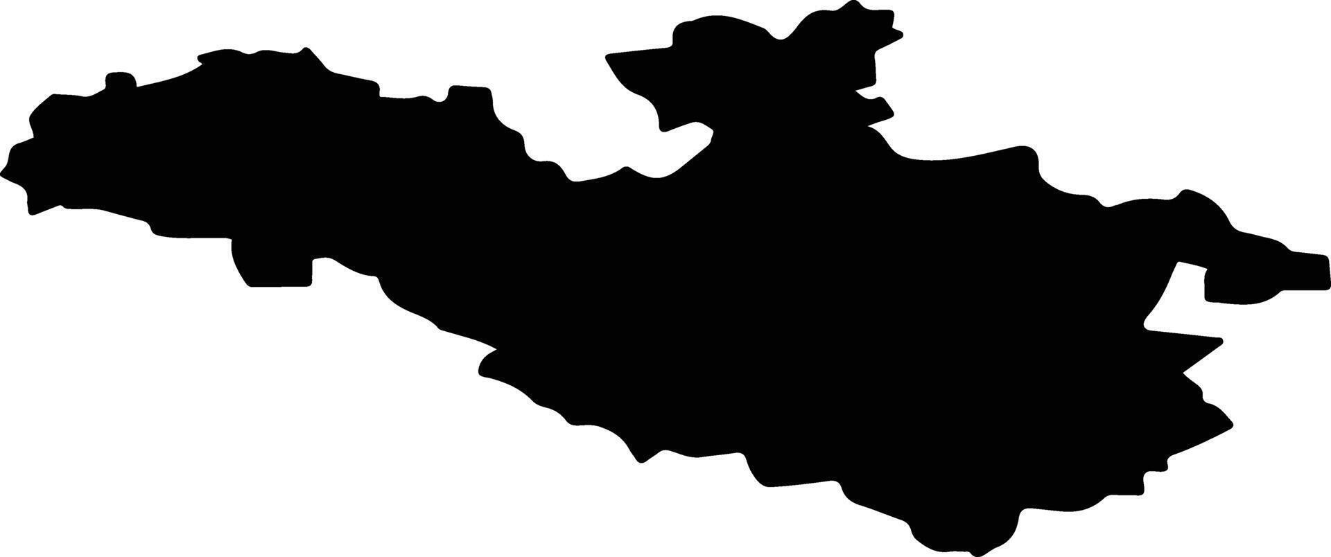 Zakharovsky District Russia silhouette map vector