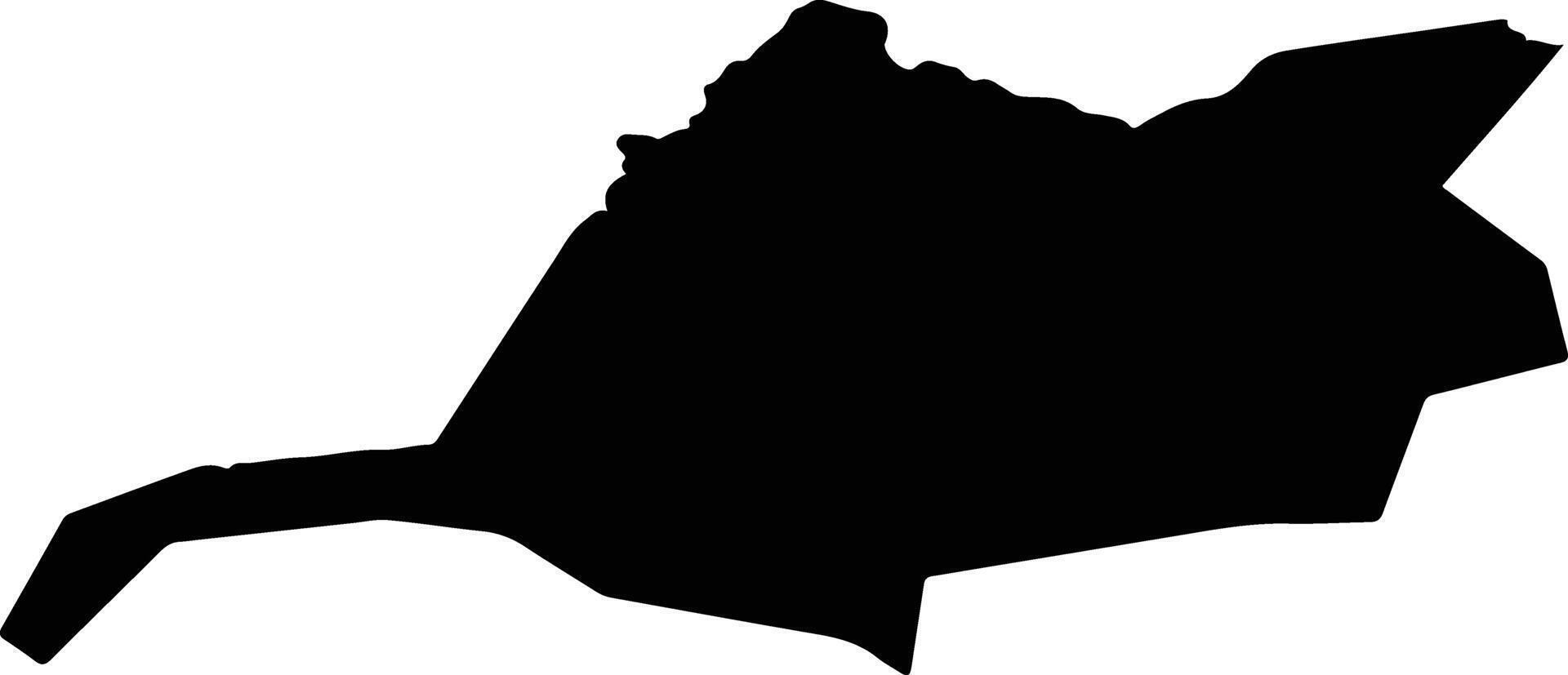 Zakho Iraq silhouette map vector