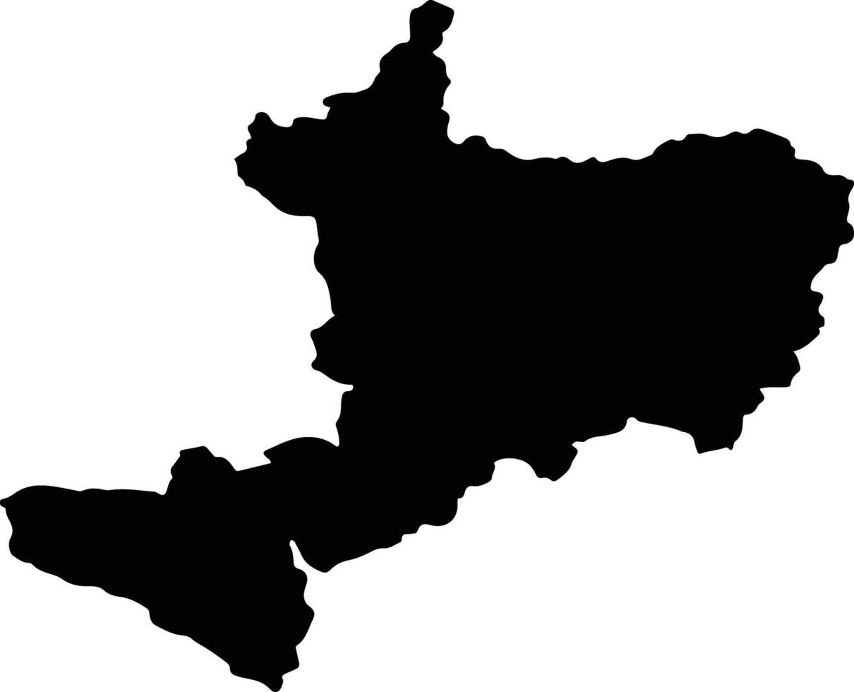 ZAM Romania silhouette map vector