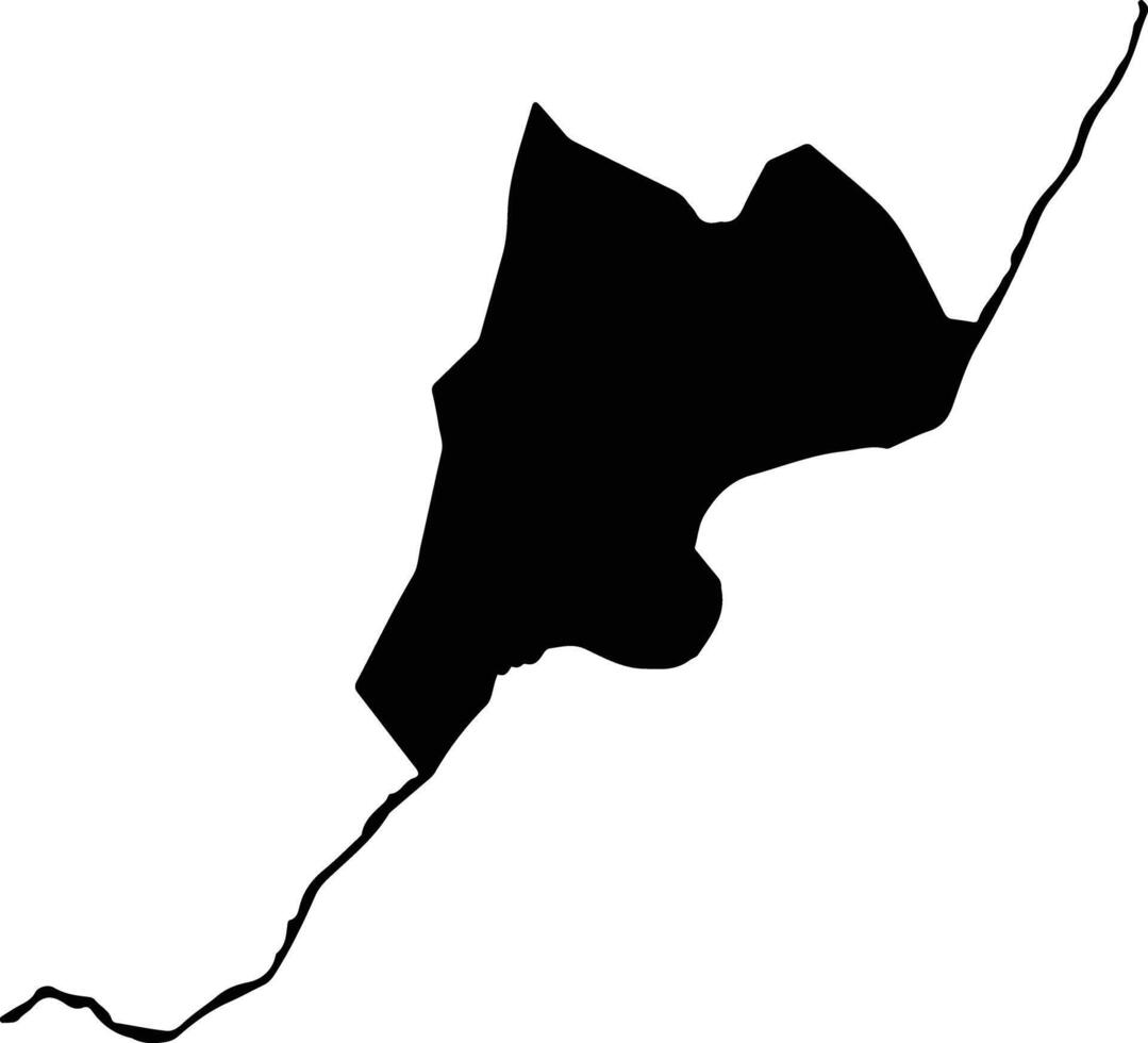 Zanaga Congo silhouette map vector