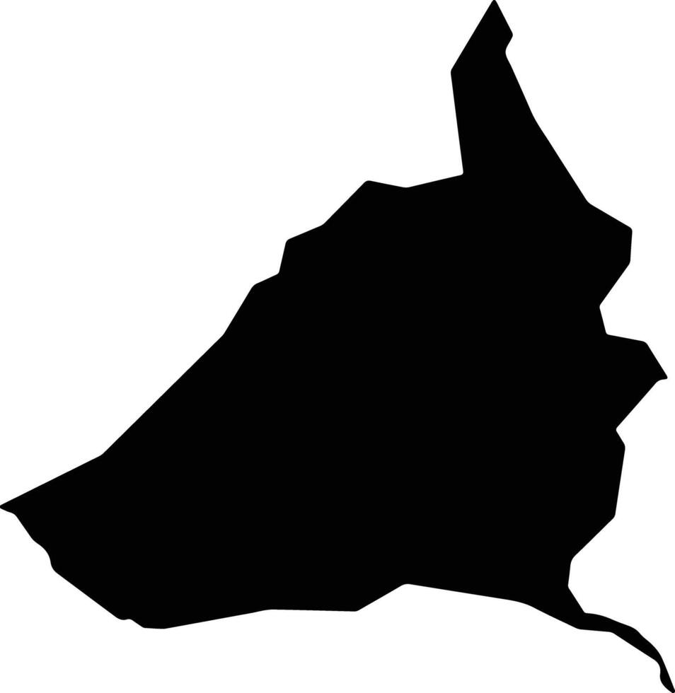 Zangba Central African Repu silhouette map vector