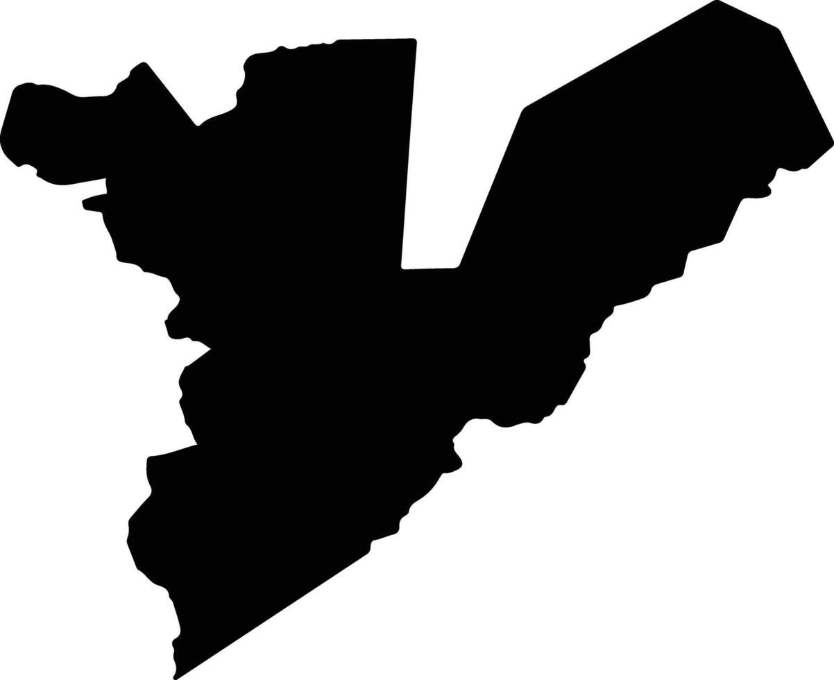Zangilan District Azerbaijan silhouette map vector