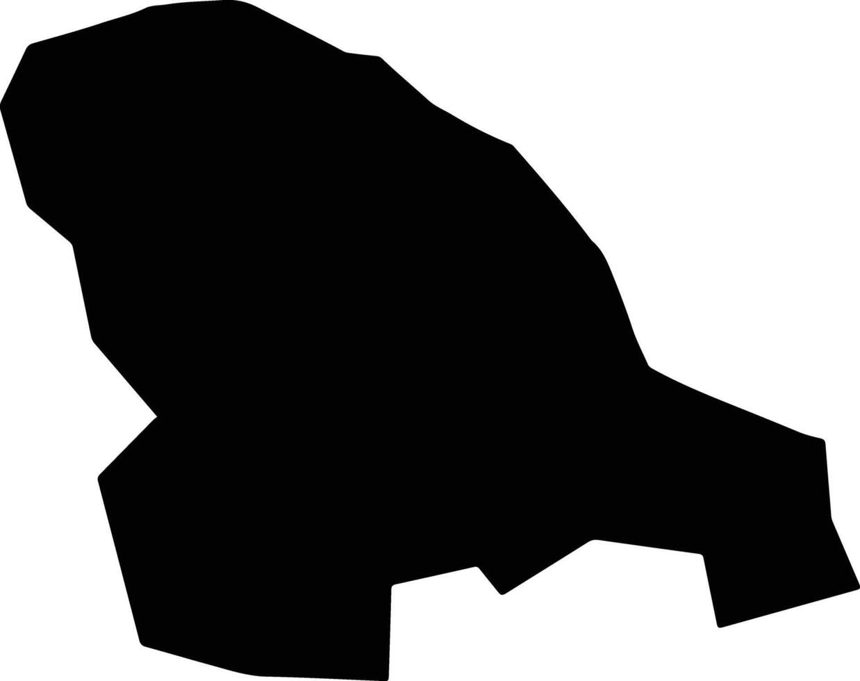 Zango Nigeria silhouette map vector
