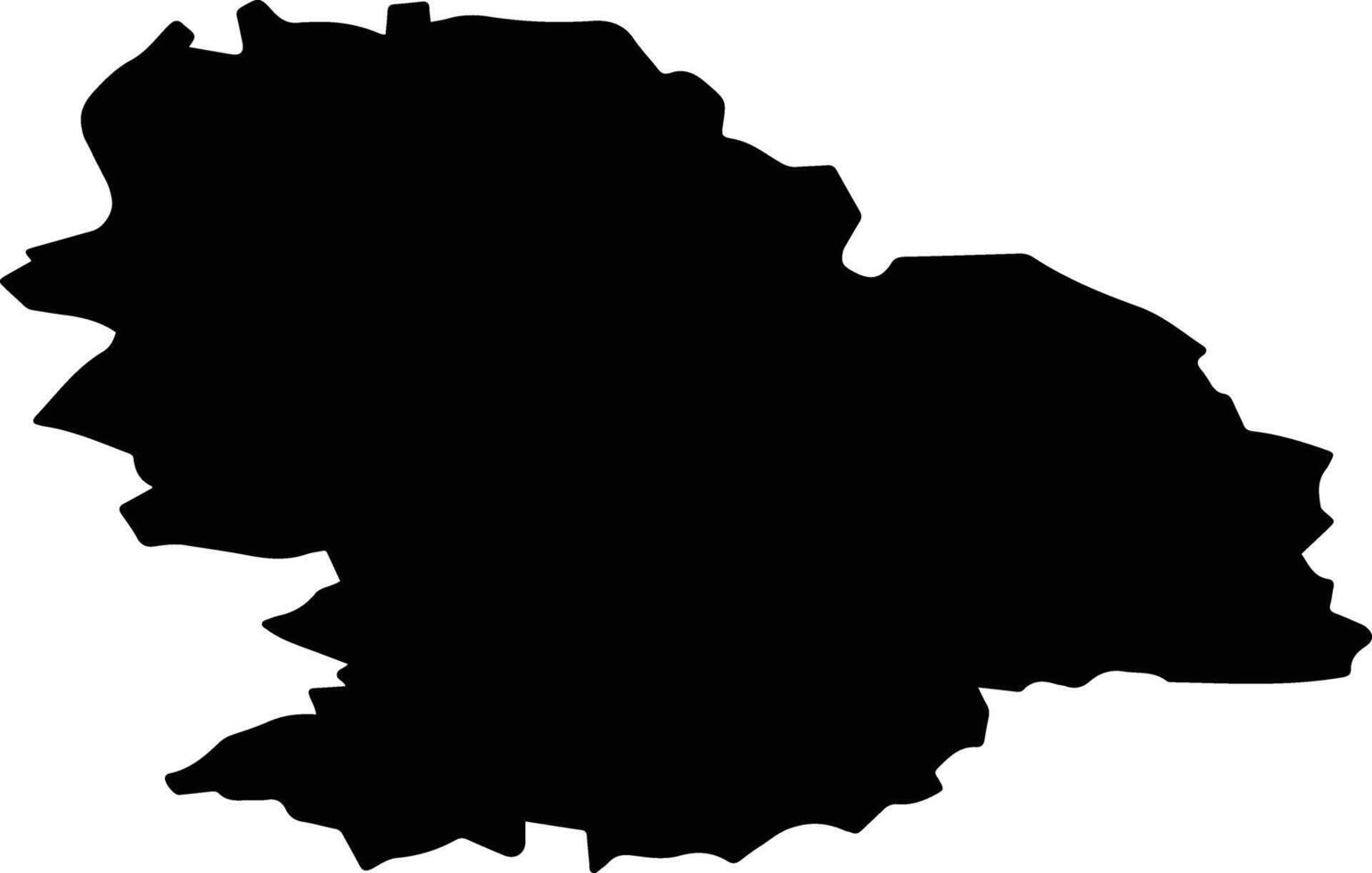 Zaoksky District Russia silhouette map vector
