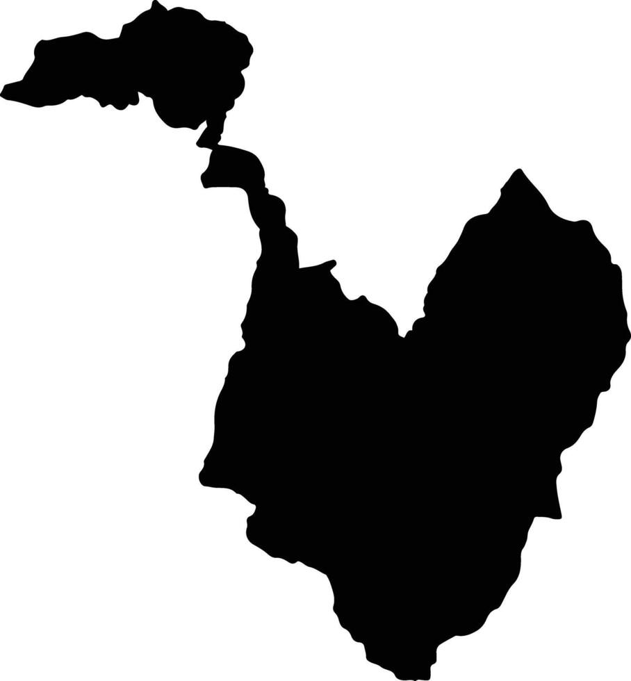 Zapatoca Colombia silhouette map vector