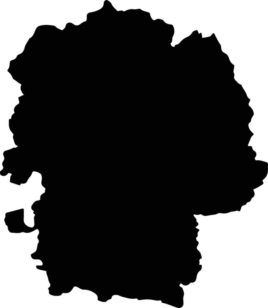 Zapopan Mexico silhouette map vector