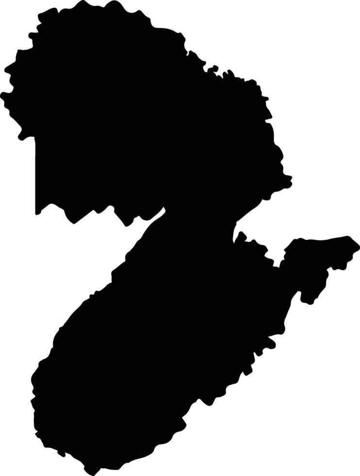 Zapotillo Ecuador silhouette map vector