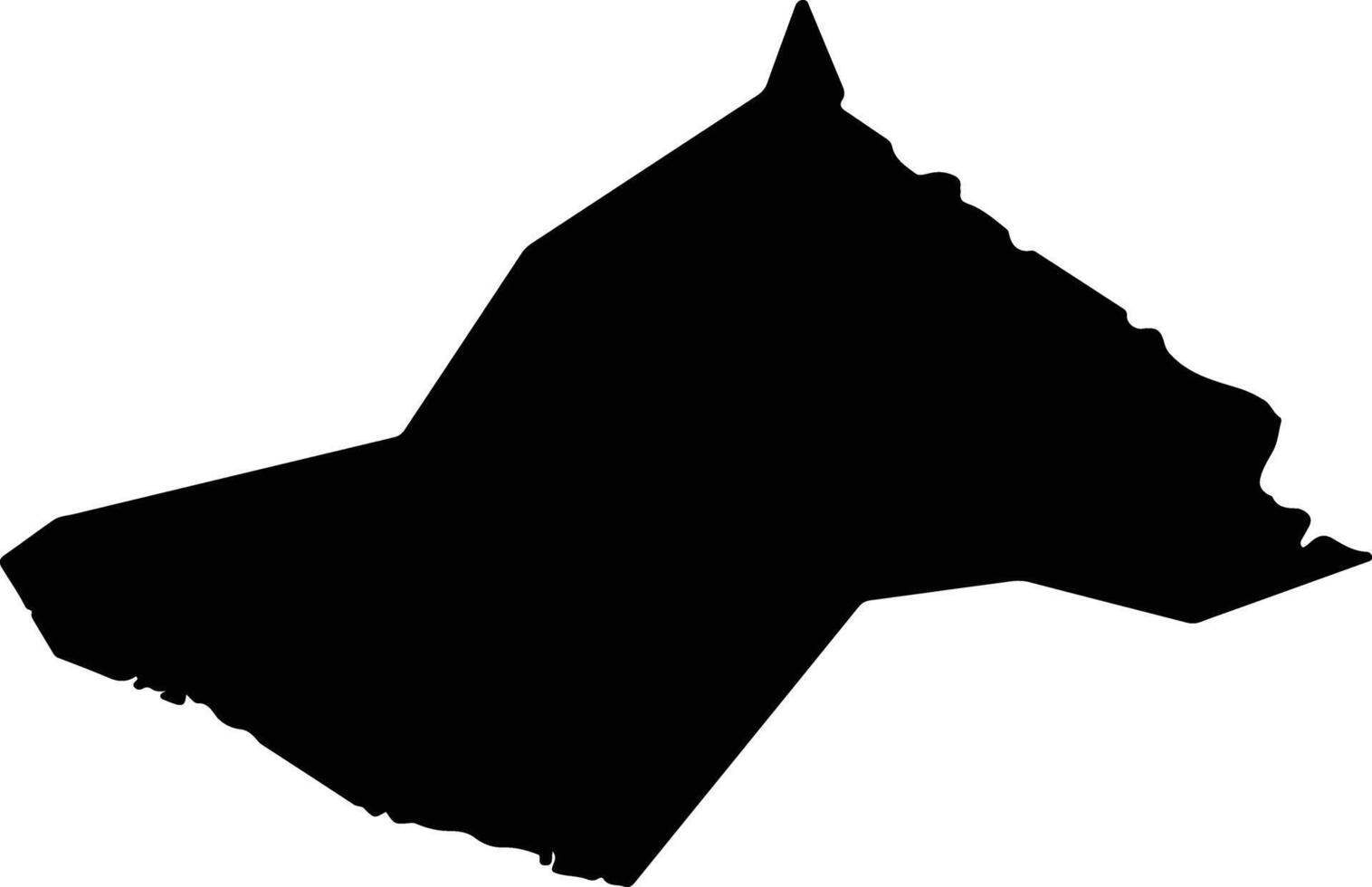 Zaqatala District Azerbaijan silhouette map vector