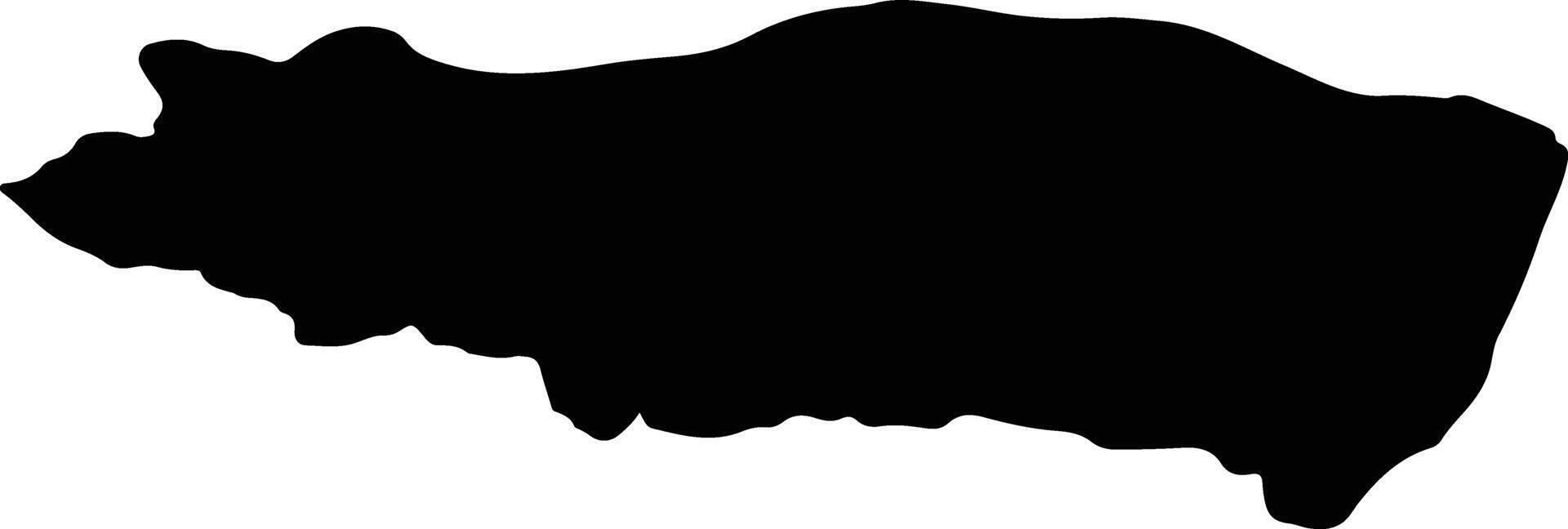 Zarandieh Iran silhouette map vector
