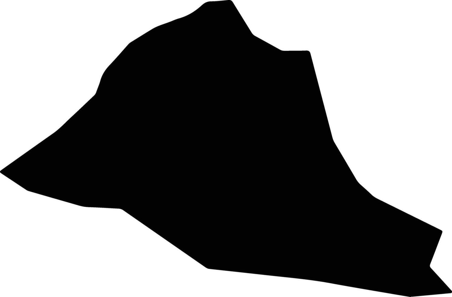 Zarghun Shahr Afghanistan silhouette map vector