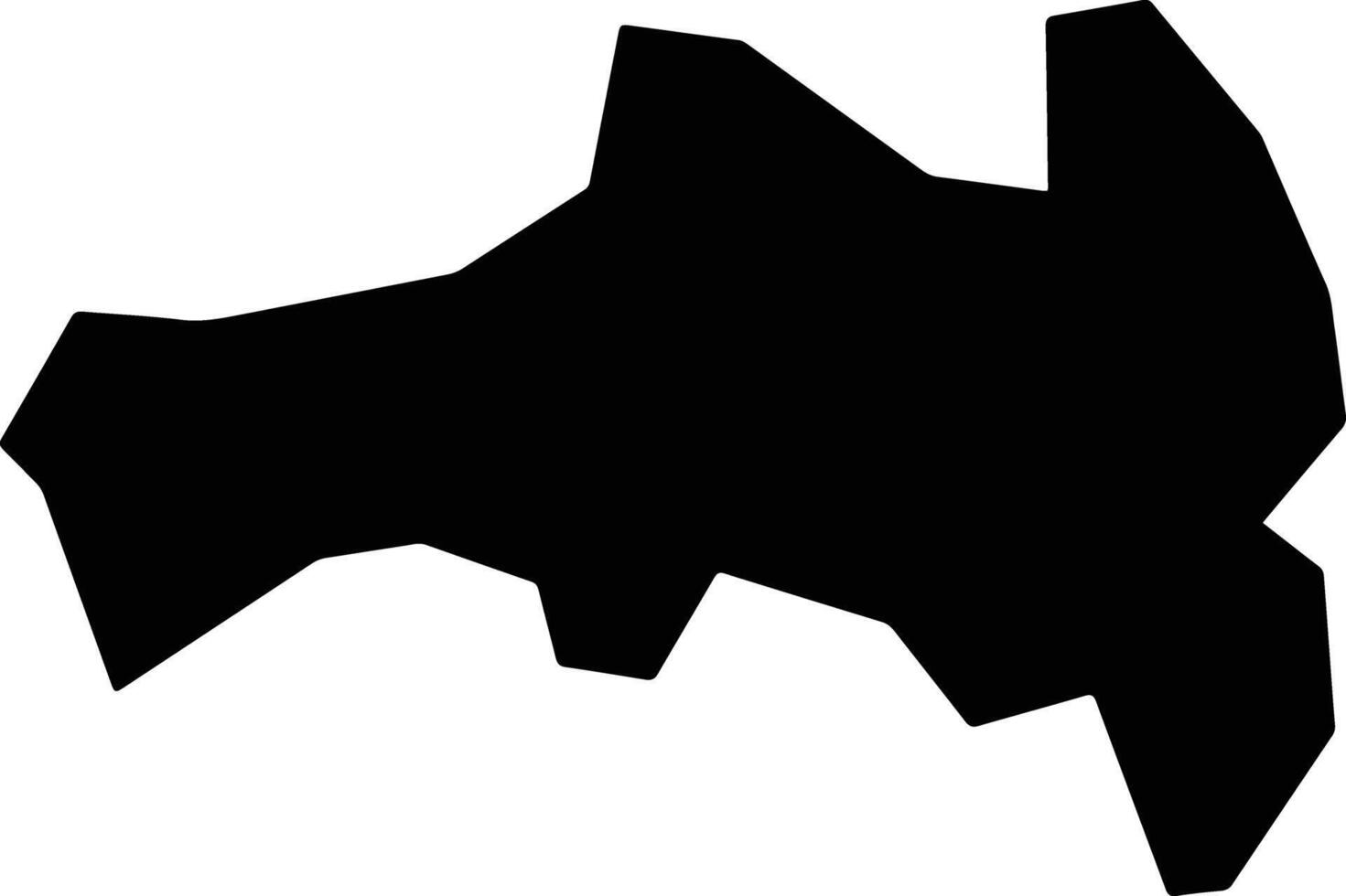 Zaria Nigeria silhouette map vector