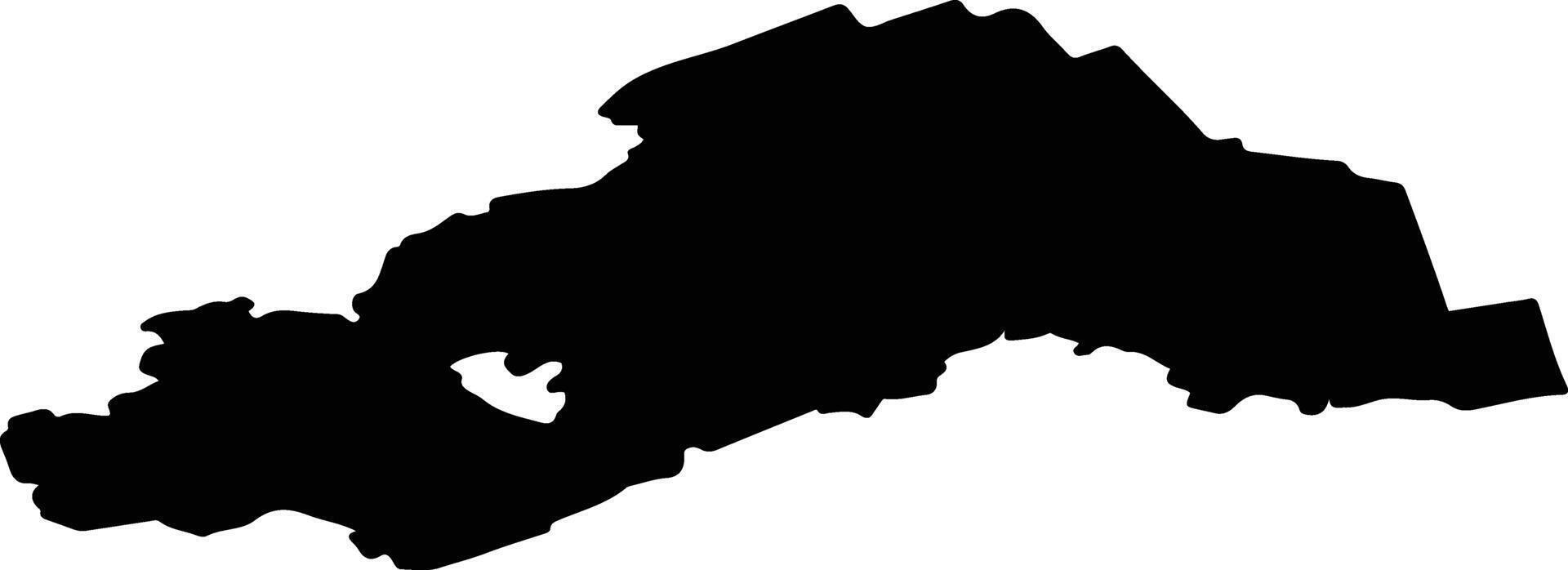 Zarinsky District Russia silhouette map vector