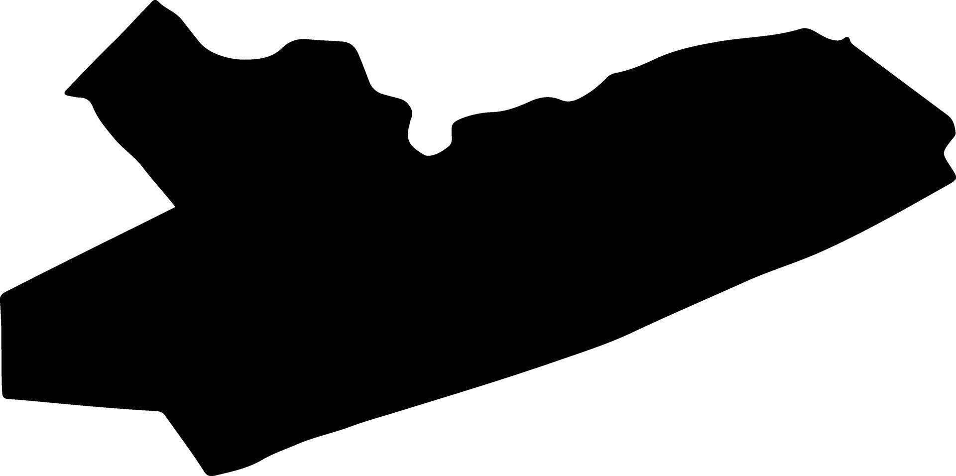 Zavala Mozambique silhouette map vector