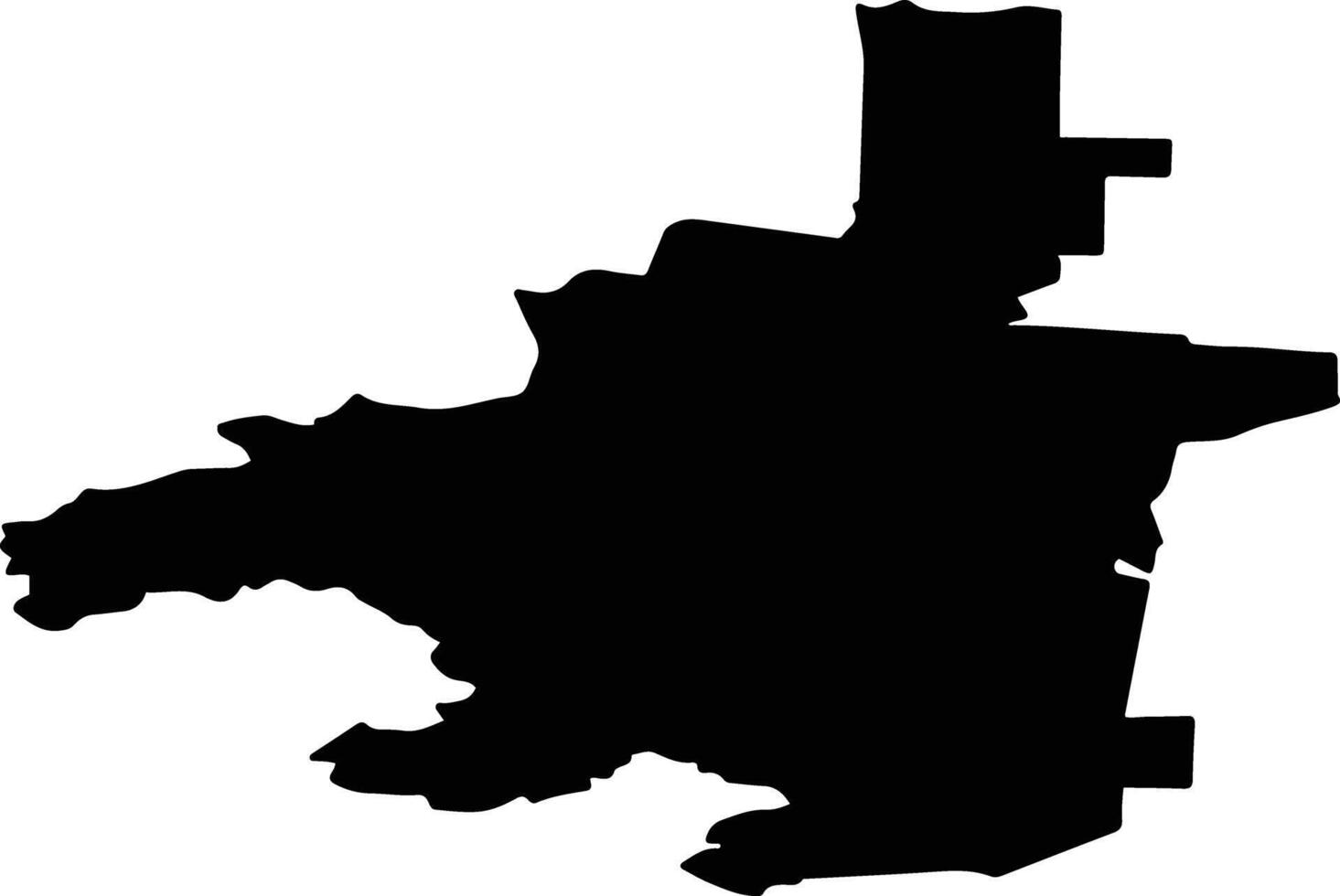 Zavodoukovsky Urban Okrug Russia silhouette map vector