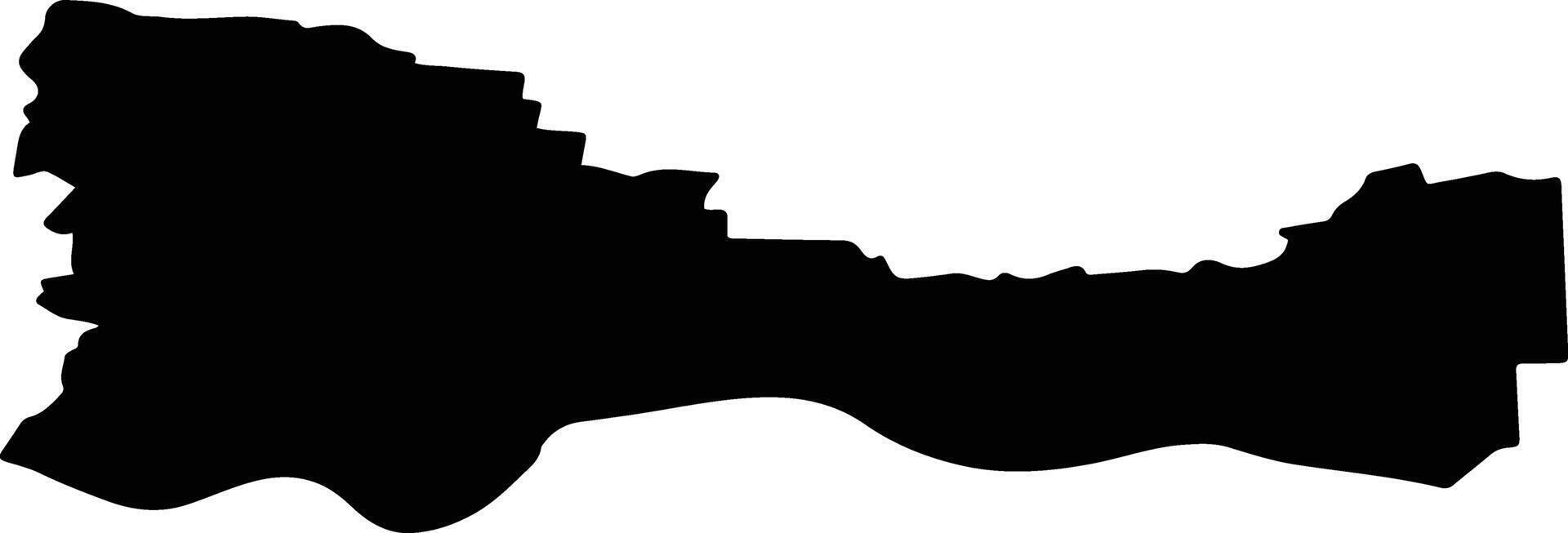 Zavolzhsky District Russia silhouette map vector