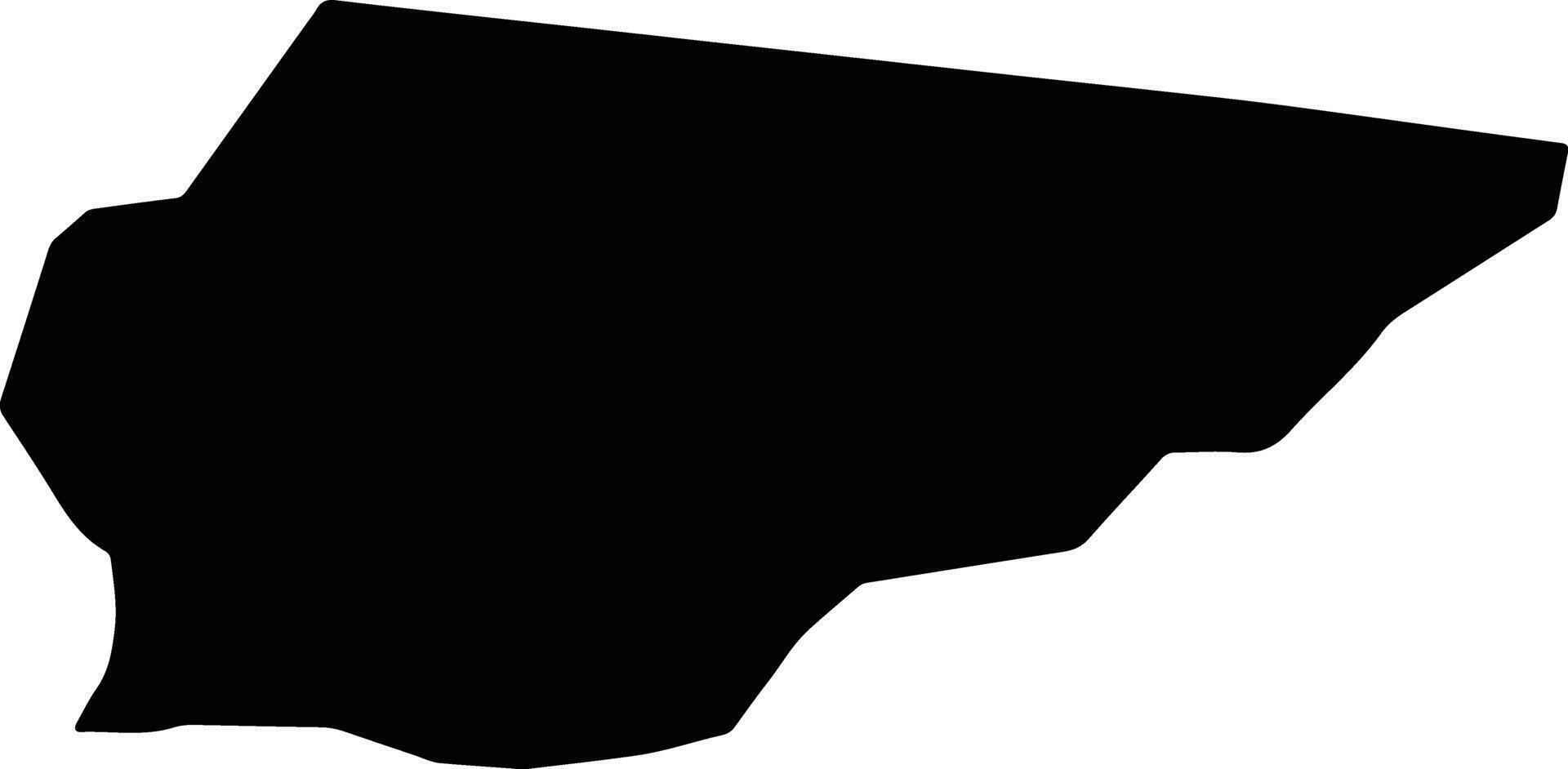 Zavxanmandal Mongolia silhouette map vector