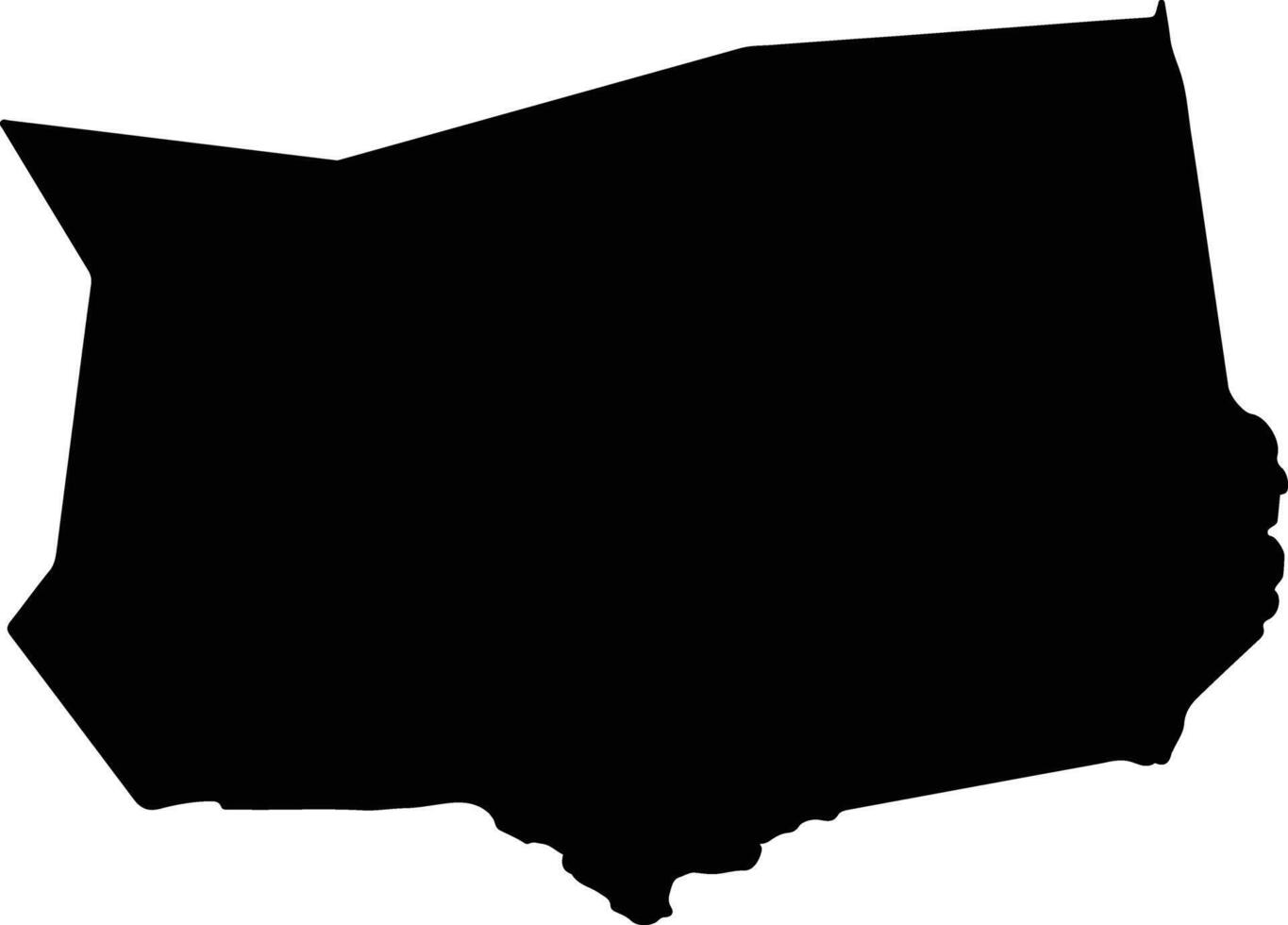 Zaysanskiy Kazakhstan silhouette map vector