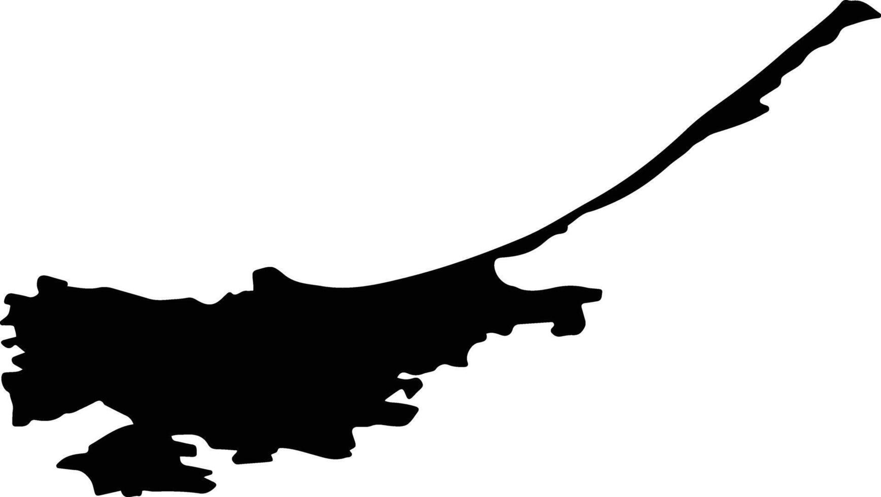 Zelenogradsky District Russia silhouette map vector