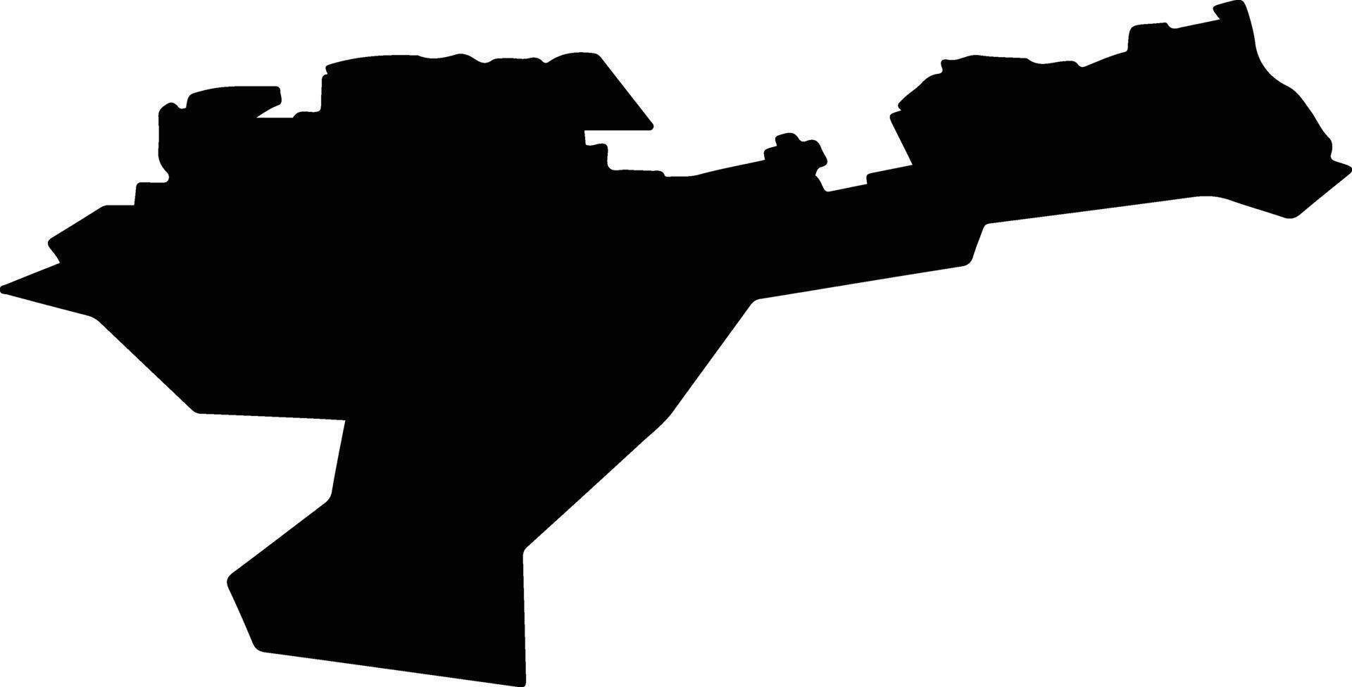 Zelenovskiy Kazakhstan silhouette map vector