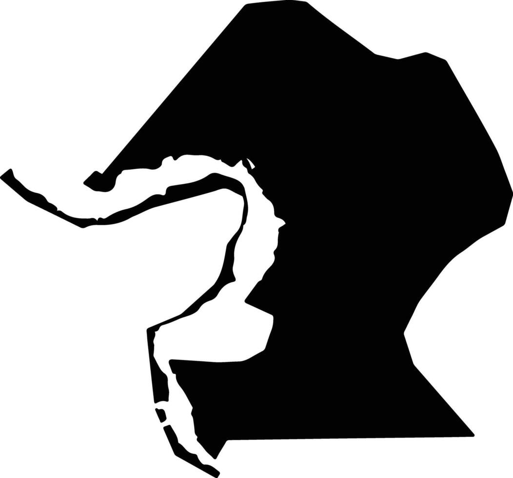 Zemam Out Egypt silhouette map vector