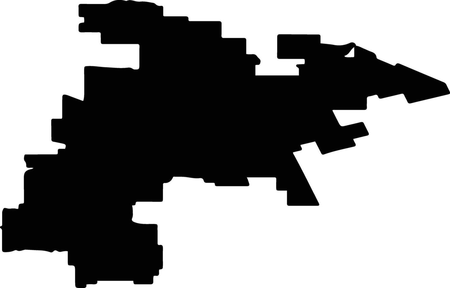 Zernogradsky District Russia silhouette map vector