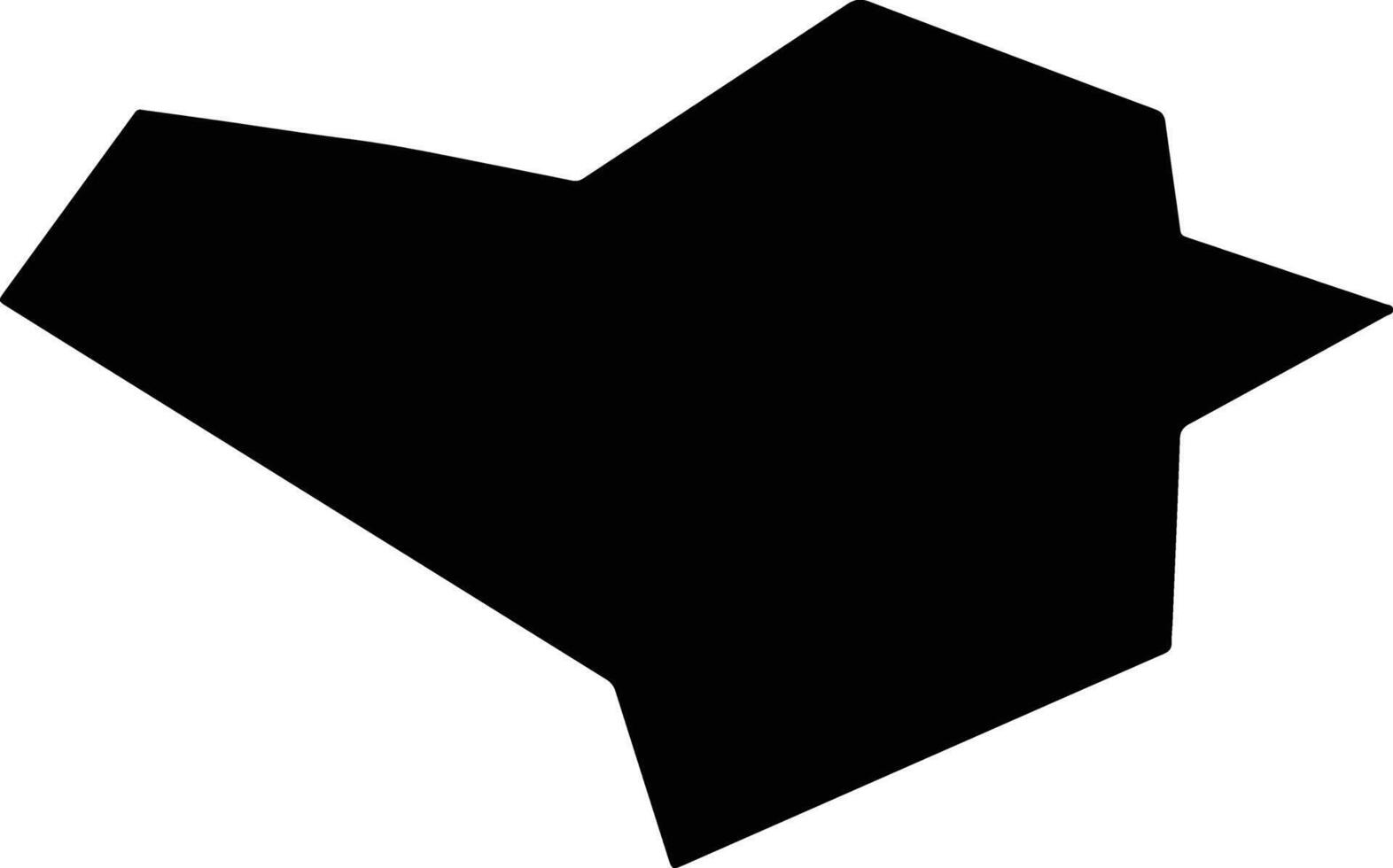 Zhangwuxian China silhouette map vector