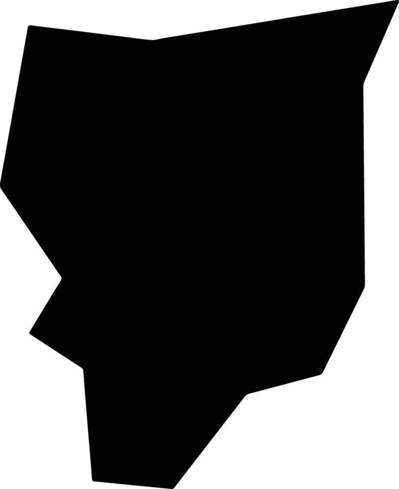 Zhaoyangshi China silhouette map vector