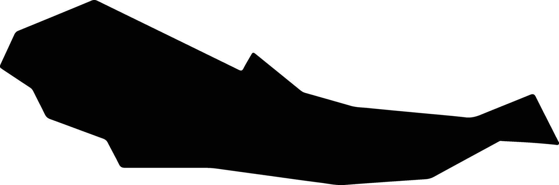 Zhaoyuanxian China silhouette map vector