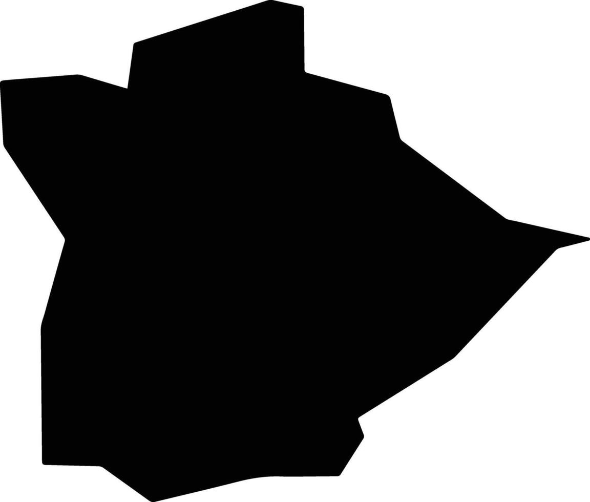 Zharminskiy Kazakhstan silhouette map vector