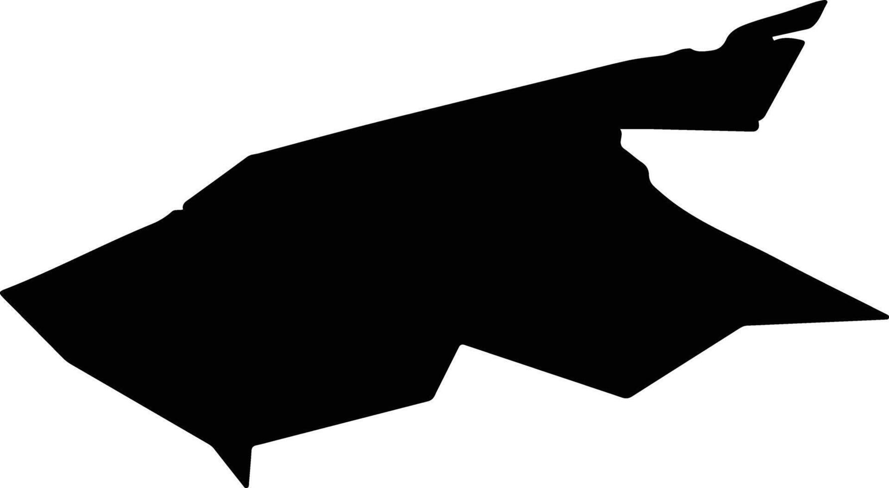 Zhelezinskiy Kazakhstan silhouette map vector
