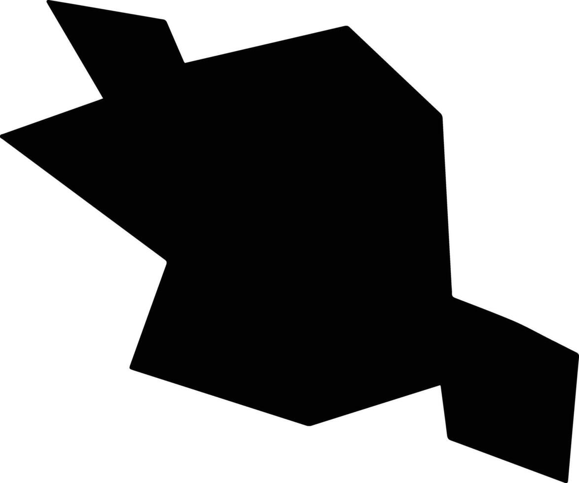 Zhelino North Macedonia silhouette map vector