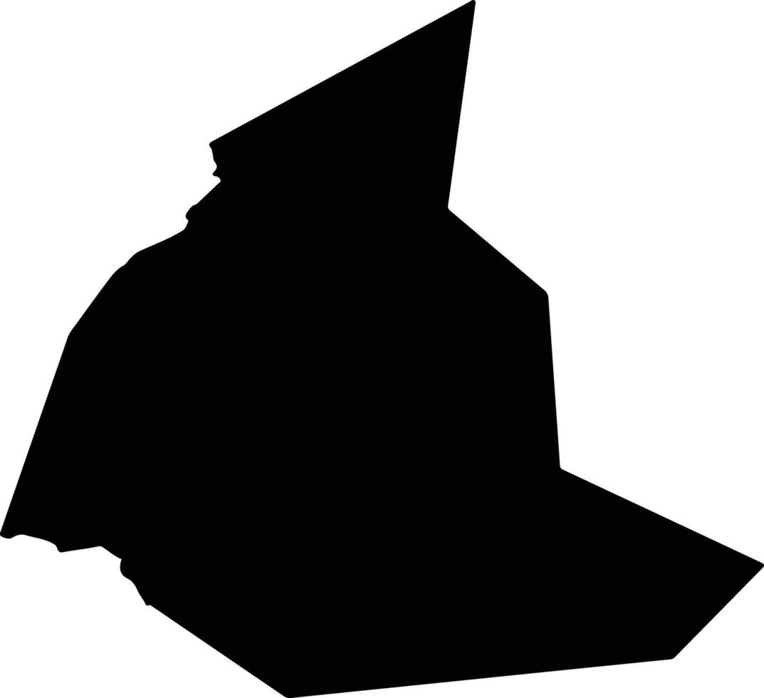 Zhenkangxian China silhouette map vector