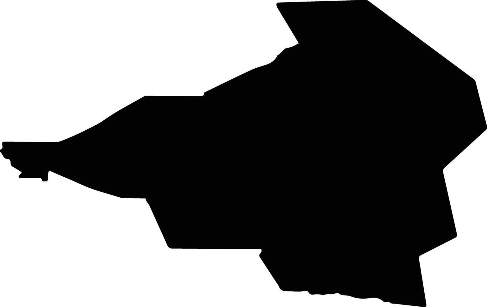 Zhitikarinskiy Kazakhstan silhouette map vector