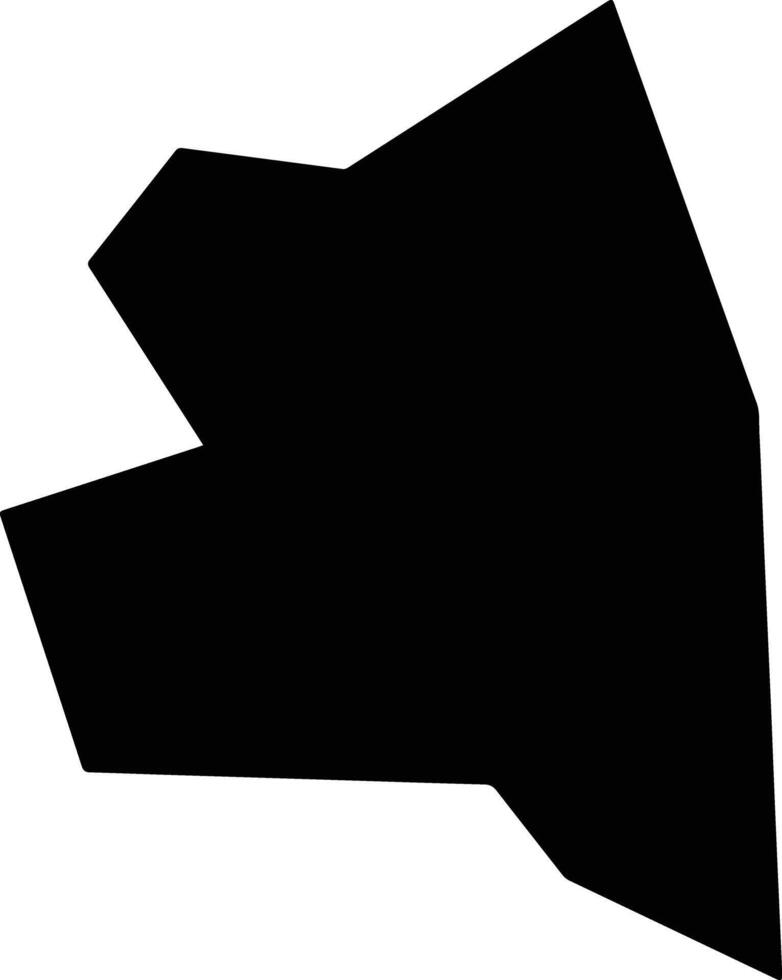 Zhiyangxian China silhouette map vector