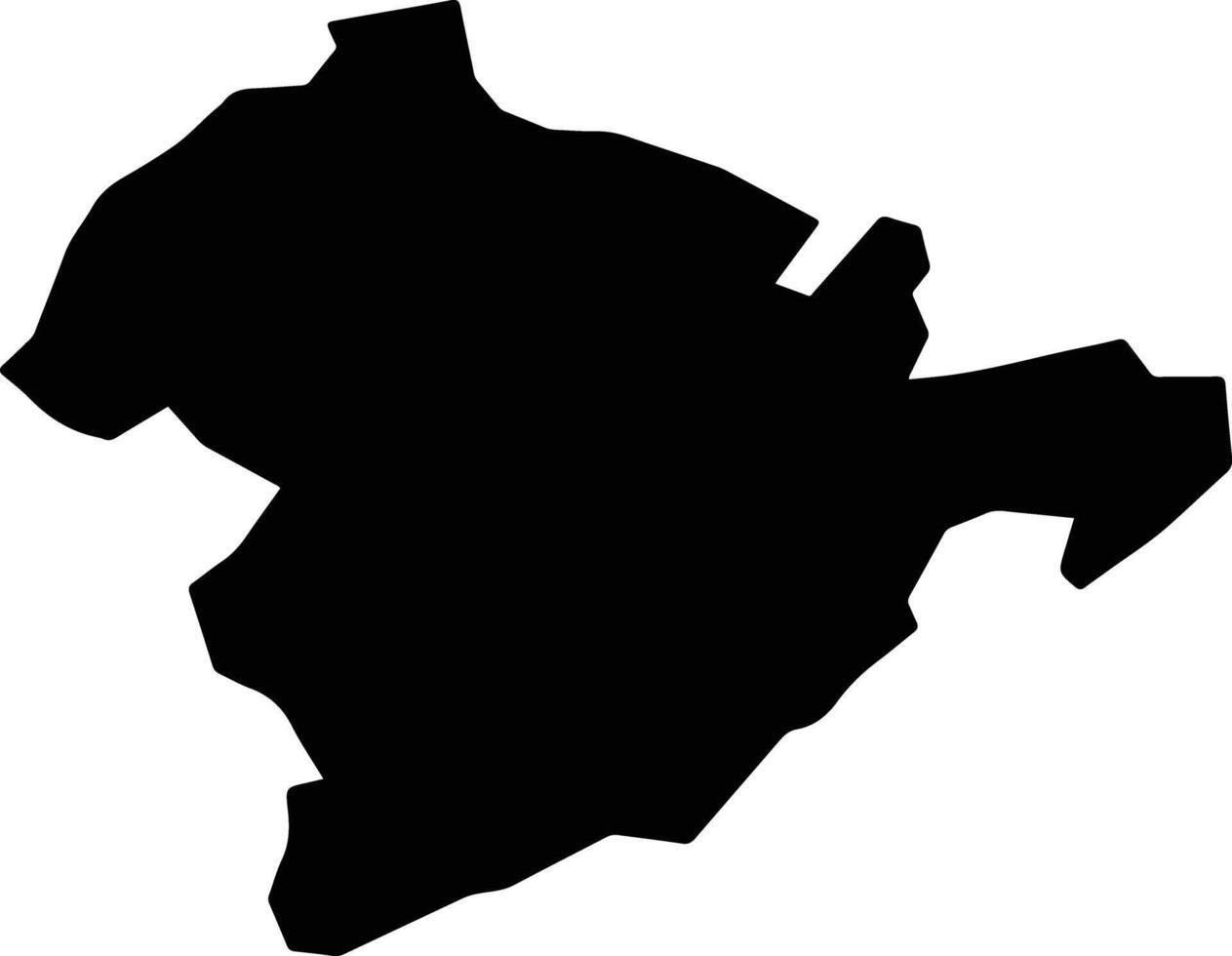 Zhonghe District Taiwan silhouette map vector