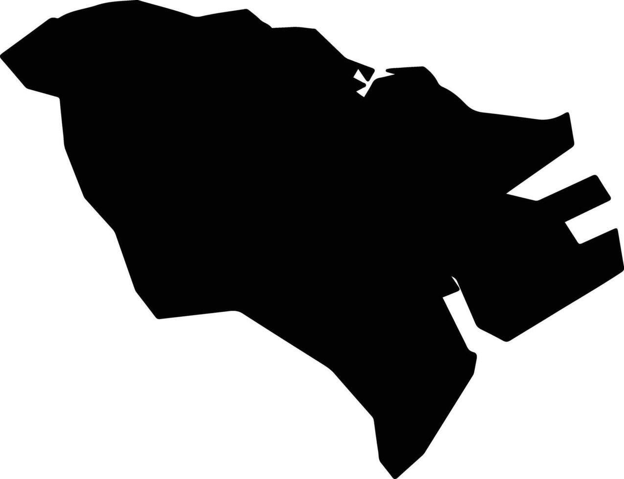 Zhongshan Taiwan silhouette map vector