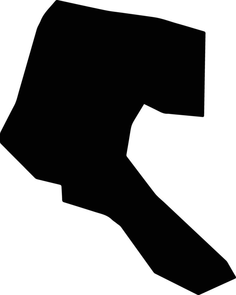 Zhongzheng District Taiwan silhouette map vector