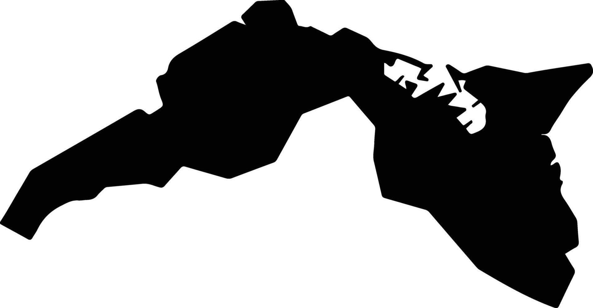 Zhongzheng Taiwan silhouette map vector