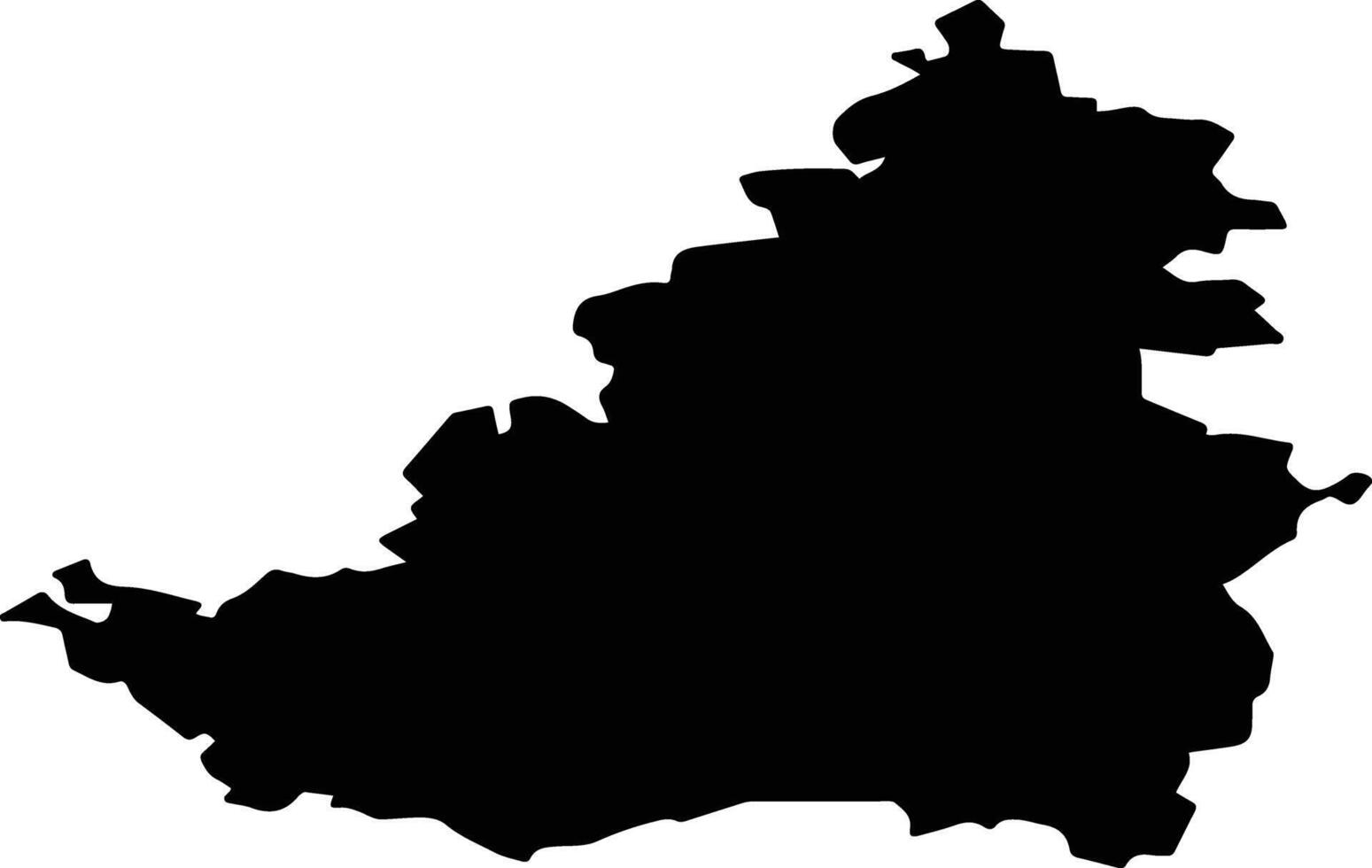 Zhukovsky District Russia silhouette map vector