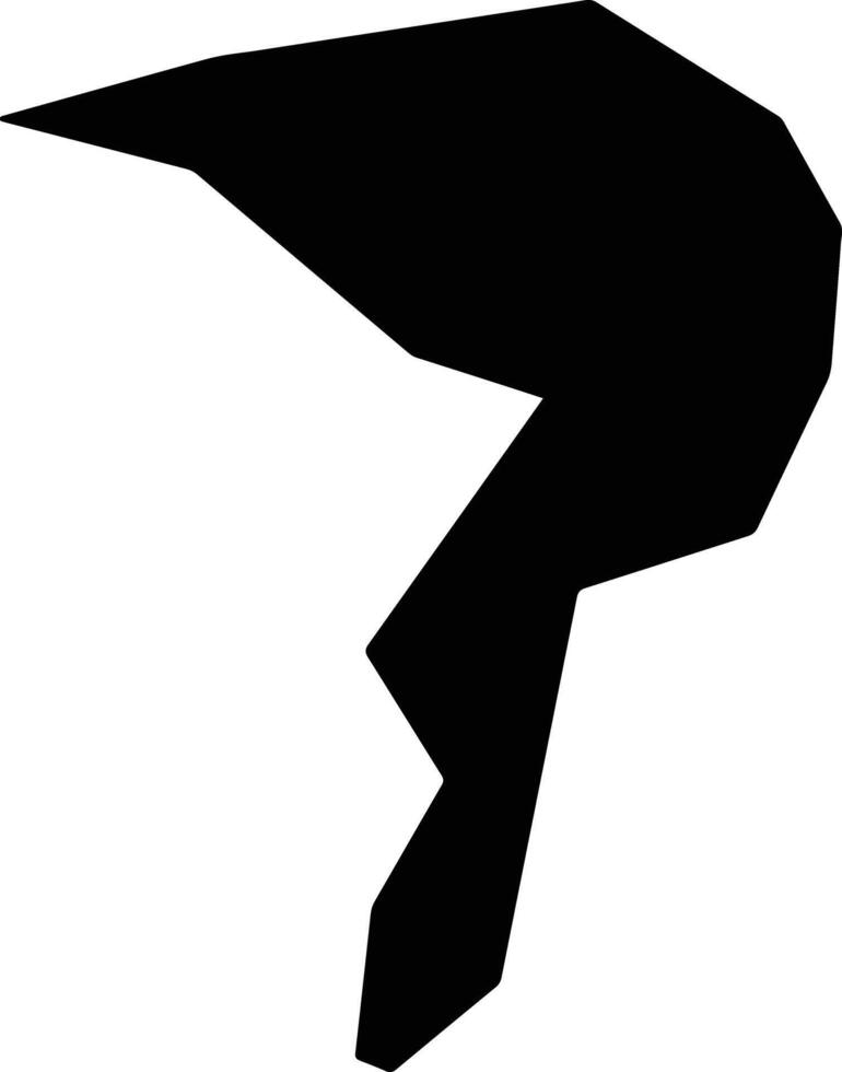 Zhushanxian China silhouette map vector