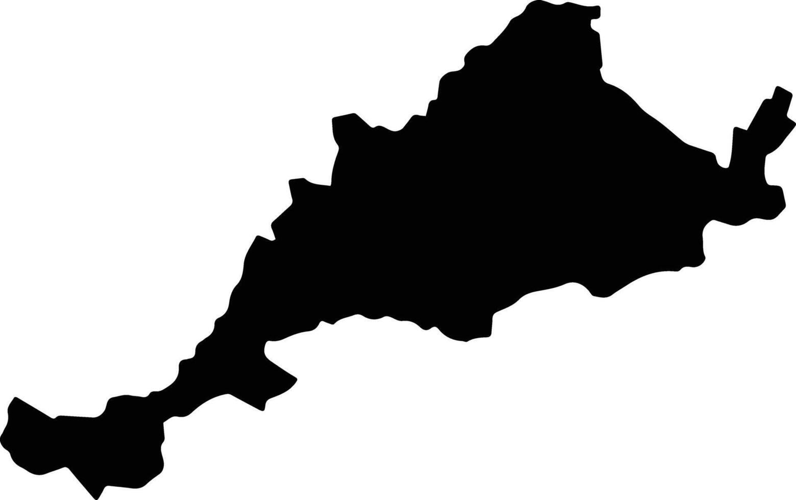 Zihuateutla Mexico silhouette map vector