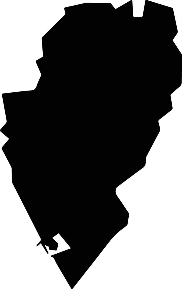 Ziguan Taiwan silhouette map vector