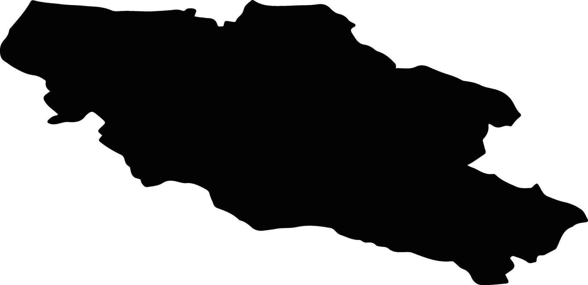 ZIMBOR Romania silhouette map vector